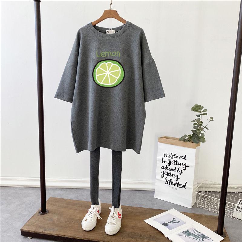 Korean Style Summer 2022 Loose Fit Nursing T-shirt for Pregnant Women - Short Sleeve, Mid-length, Plus Size, Trendy