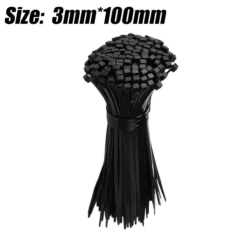 Mountable Cable Ties with Screw Hole Nylon Self Locking Loop Wraps Bundle Fixed Cables Ties Wire Fastening Organizer Straps