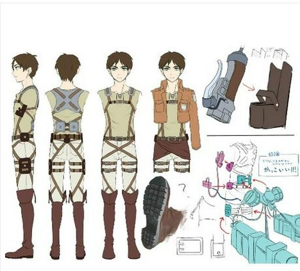 Attack On Titan Mikasa, Eren, Levi Full Body Leather Straps Gear - Survey Corps