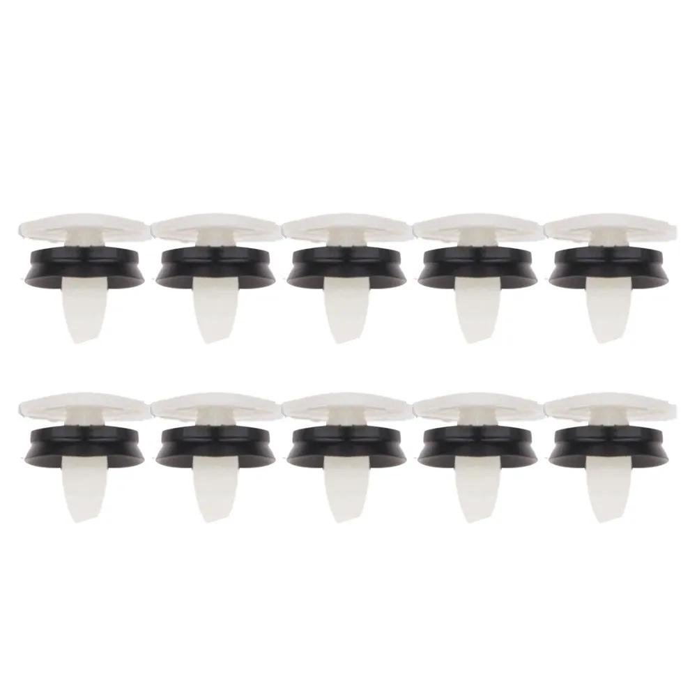 10pcs White Nylon Door Trim Panel Mounting Clips Fastener Kit Replacement For Peugeot 7703077476 Car Replacem Parts
