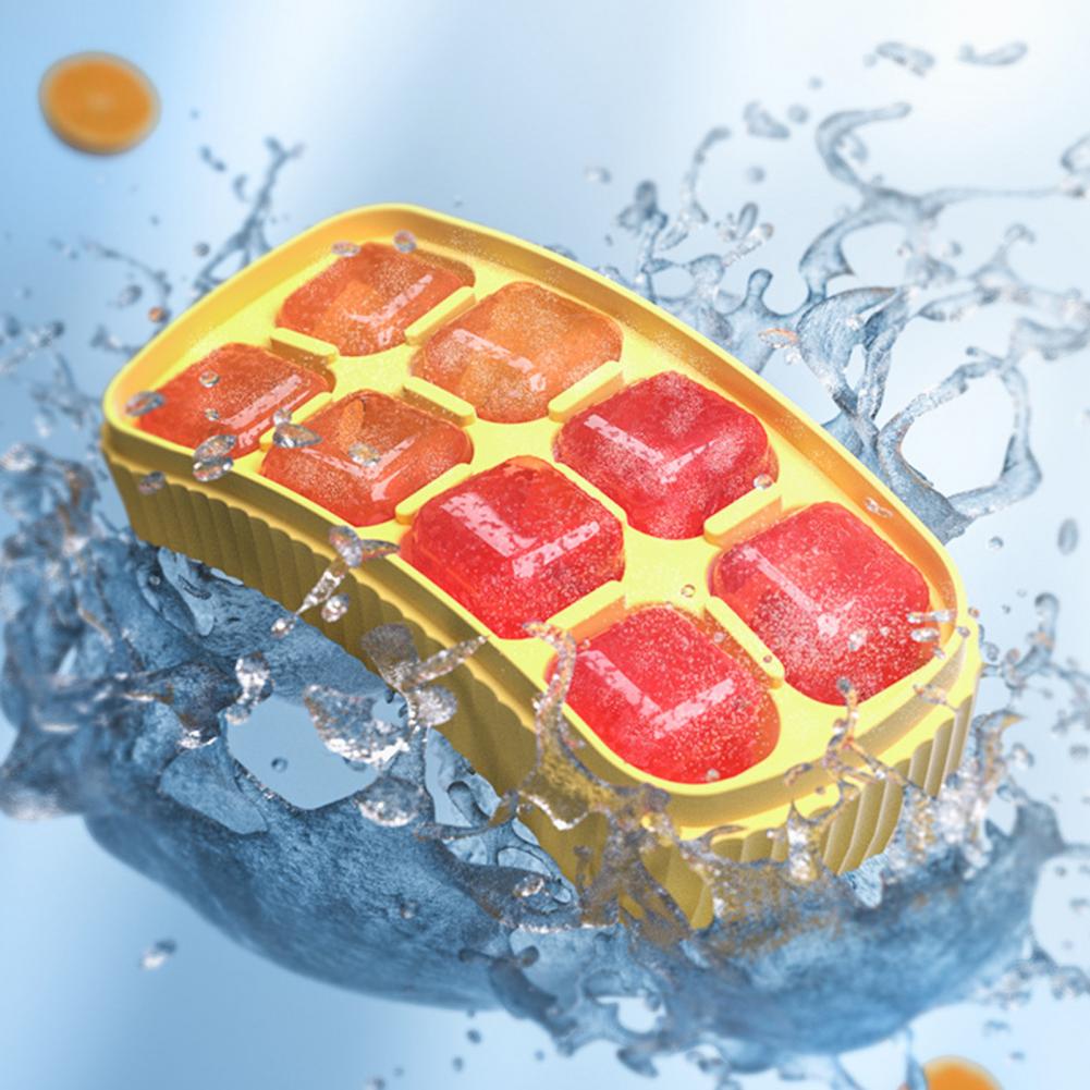 8 Grid Big Ice Tava Mold Giant Jumbo Large Food Grade Silicon Ice Cube Square Tava Mold DIY Ice Maker Tava pentru cuburi de gheata