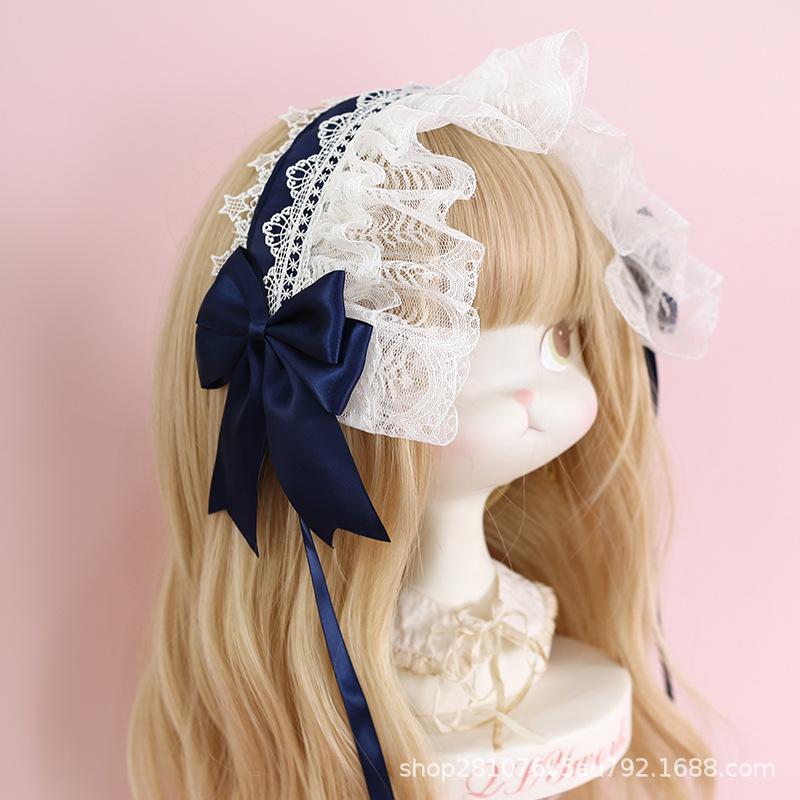 Sweet Lolita Lace Bow Hairband - Soft Girl Accessory