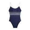 Women's Blue Striped One-piece Swimsuit LAGOON