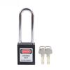 QVAND Quality Certified 76mm Steel Long Shackle Nylon Safety Padlock Key Operated High Safety
