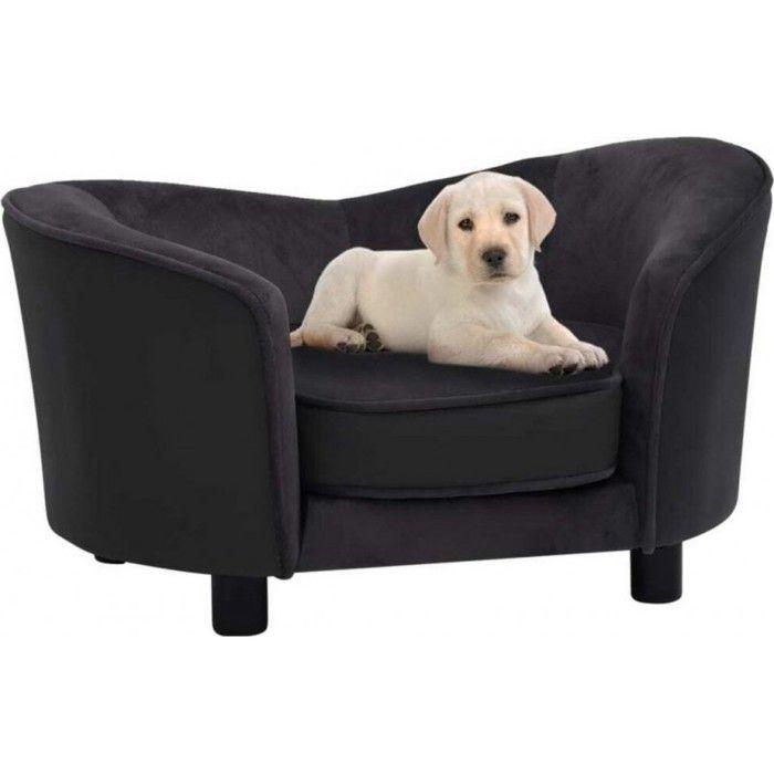 Canapé pour chien - vidaXL - Noir - 69x49x40 cm - Similicuir - Peluche douce