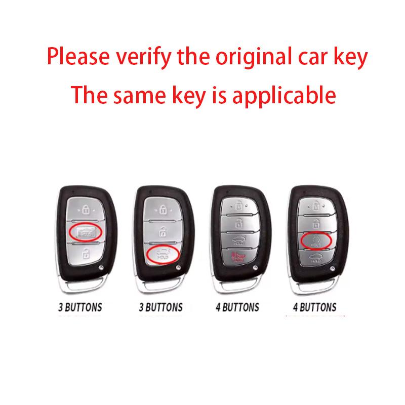 Zinc Alloy Car Key Case Cover For Hyundai Tucson Santa Fe Rena Sonata Elantra Creta Ix35 Ix45 I10 I30 I40 Accessories Bag