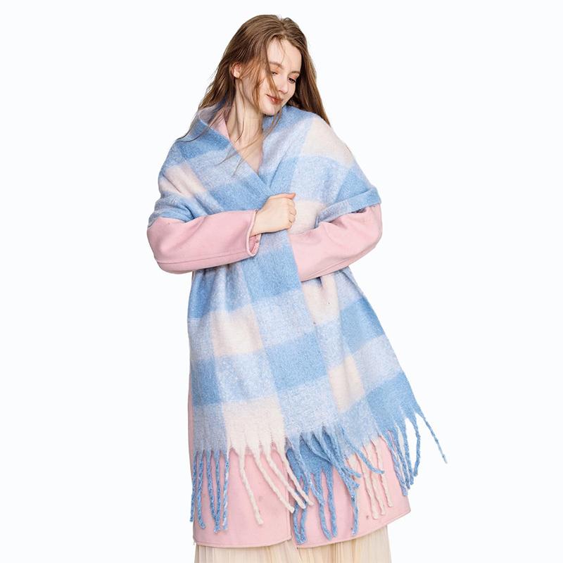 

Winter Imitation Cashmere Women Scarf Designer Thick Warm Shawl Foulard Neckerchief Tassels Wrap Long Outdoor Pashmina 38x200cm
