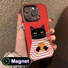 Cute Coffee Cat Translucent MagSafe Mobile Phone Case for iPhone 17 16 15 14 13 12 11 Air Pro Max Plus Colorful Cover