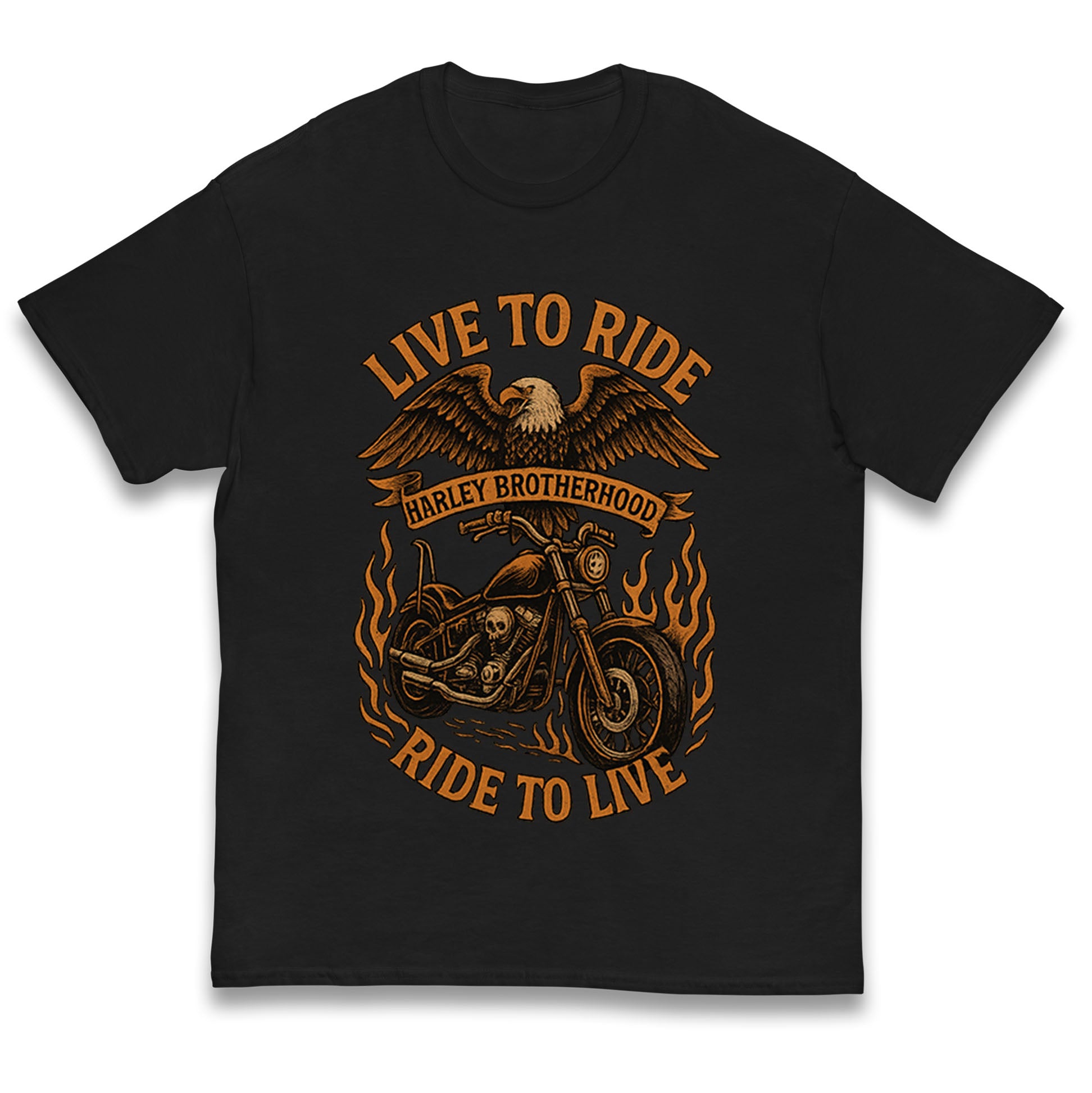 Harley Brotherhood Live To Ride Ride To Live Kids T Shirt 110