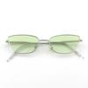 Fashionable Retro Square Metal Sunglasses Korean Style Unisex Trendy Eyewear Popular Internet Celebrity Small Box Frame