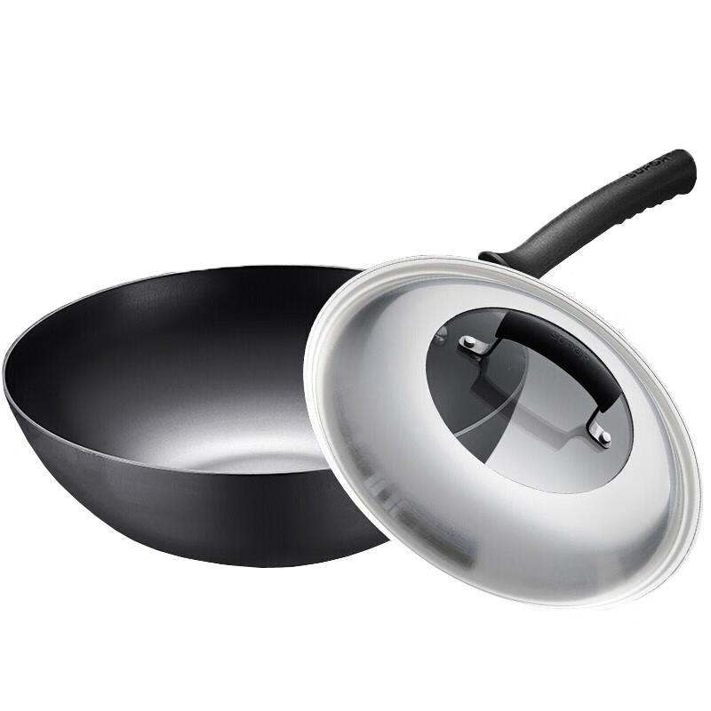 Supor 30cm Non-Rust Cast Iron Wok