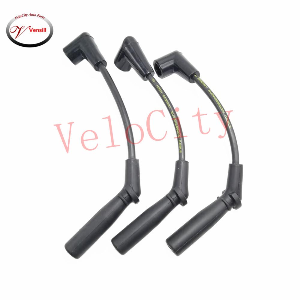 Spark Plug Wire Set Fits For Daewoo Chevrolet Matiz Spark 0.8L Part No# 96291306 96291307 96291308