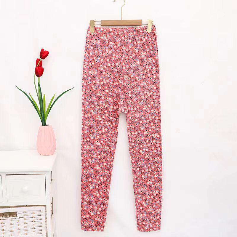 Damenhose aus Milchseide mit Blumenmuster – bequem, lockere Passform, hochelastisch, kein Pilling, perfekt für den Herbst.