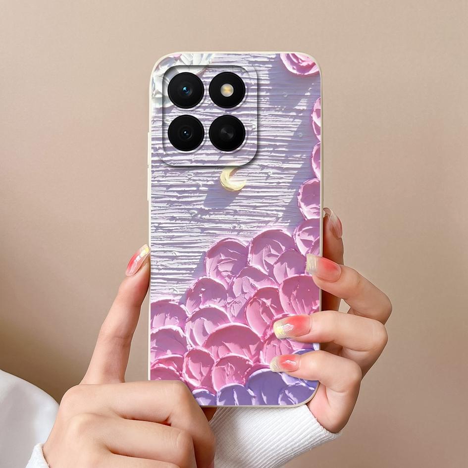 Hülle Für Huawei Honor X8c 7S 10i 20 20e 30 30S 50 50SE 60SE 70 Lite Pro Plus Hübsche Bunte Blume Flüssig Silikon Anti Rutsch Gehäuse Für Huawei Hülle