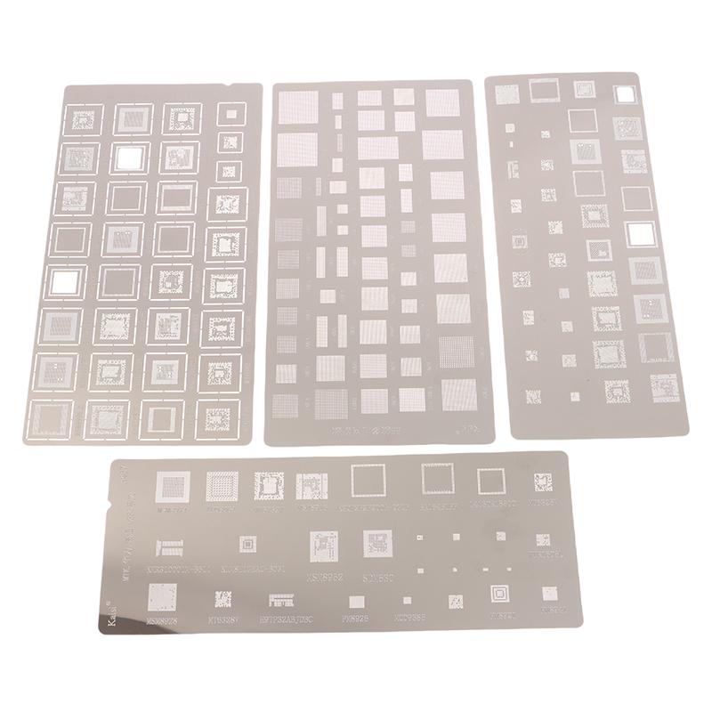 

4PCS Universal BGA Reballing Stencil For MTK MSM CPU PM Power IC Planting Soldering Net Reballing Stencils Kit