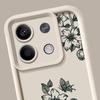 Custodia opaca antiurto in silicone morbido con motivo a fiori di giglio per Xiaomi 14t 13t Poco X6 X5 F6 Pro Redmi Note 14 13 12 11 10 Pro