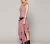 European Fashion Lace Irregular High-Low Skirt Dress