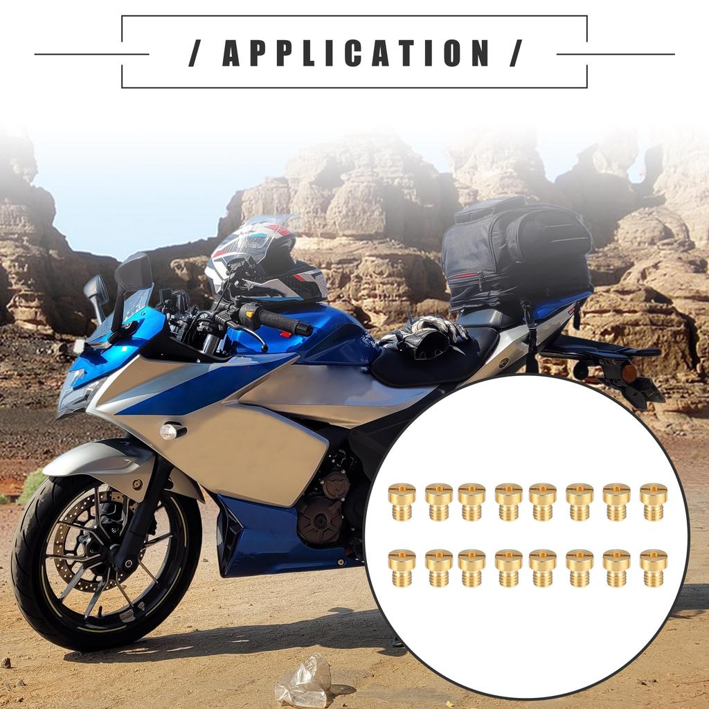 Motoforti Universal Motorcycle Carburetor Jet Main Jet Nozzles M5x0.8 95 98 100 102 105