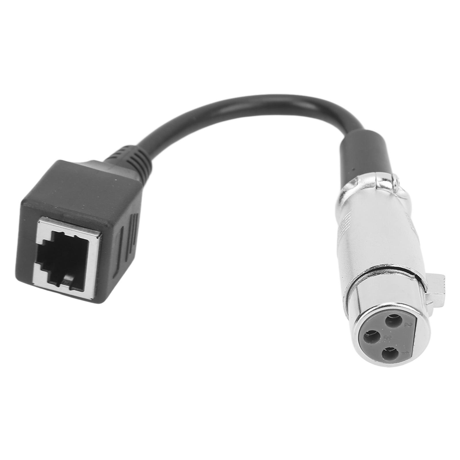 

RJ45 to XLR Adapter Cable Female to Female Plug and Play LED Controller Converter Cord 5.9in