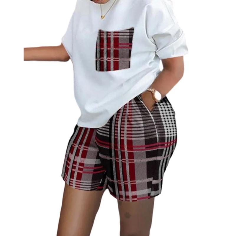 Women s Fashionable Casual Summer/ Spring Short-sleeved Crew-neck Pants S