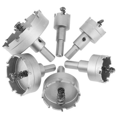 6 gab 2265mm cementēta karbīda caurumu zāģa uzgaļa metālapstrādes griezēja rīks 223035455065mm