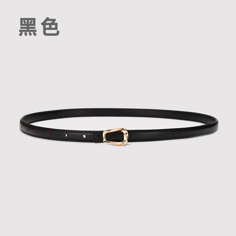 Leather Thin Belt Women'S Fashion Belt With Skirt Simple And Trendy Thin Belt Women'S Thin Belt