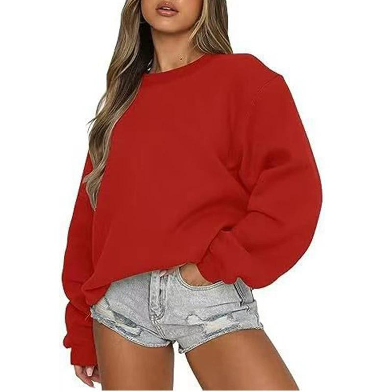 Women's Casual Fashion Round Neck Long Sleeve Sweatshirt