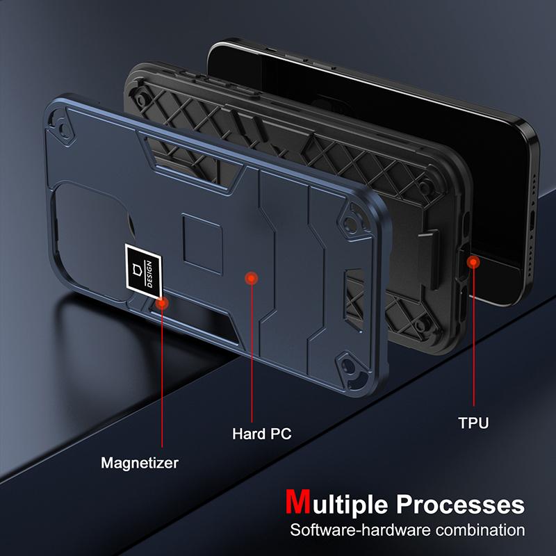 For Realme C51 C53 C55 Armor Magnetic Hard PC Phone Case For Realme C53 For Realme C55 Lens Protection Shockproof Cover