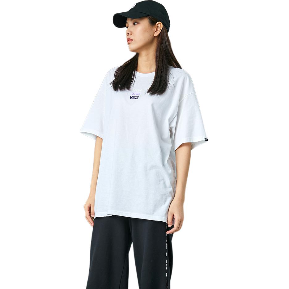 Vans OVERSIZE T Shirts Unisex White Crew Neck Moderate Straight Fit VN0A5H73WHT