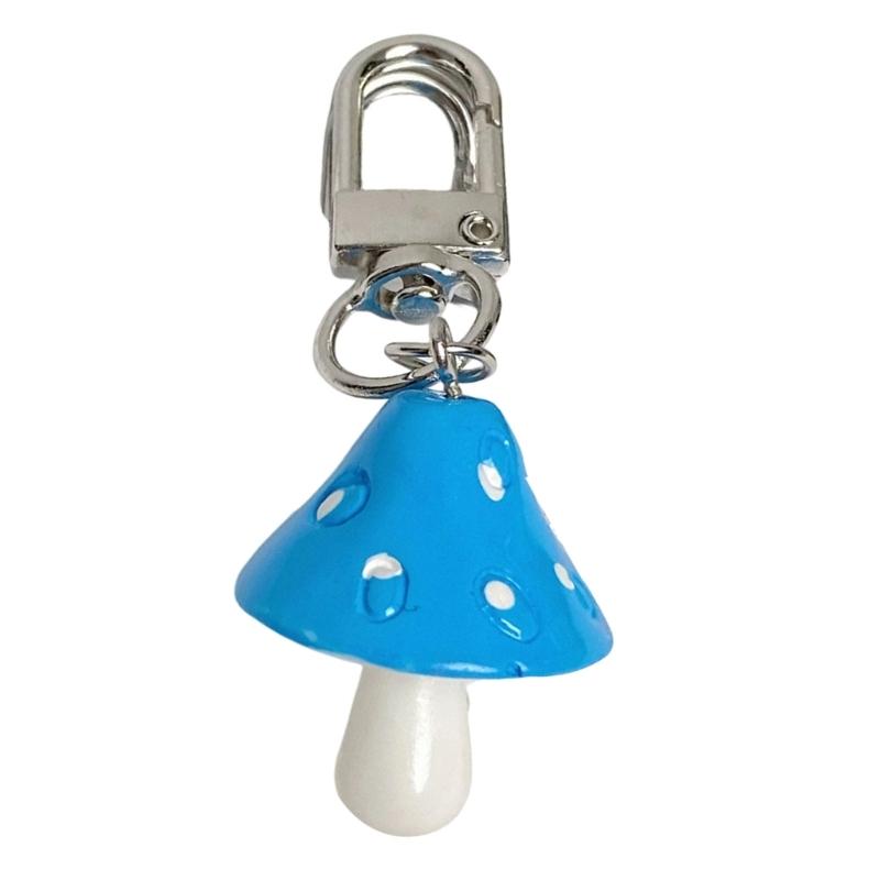 Mushroom Theme Keychain Colorful Resin Artwork For Keys Backpacks Trendy Practical Gift For Birthdays Celebrations
