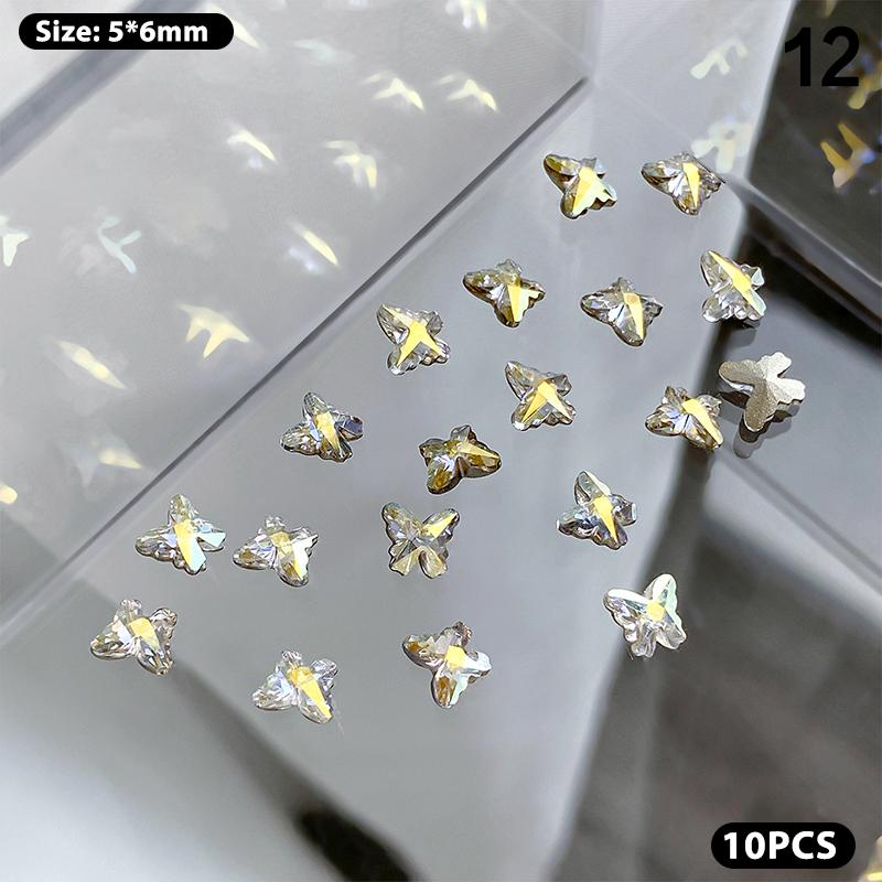 3D Schmetterling Super Flash Bottom Aurora Diamant 3D Nagel Dekoration Nagel Zubehör