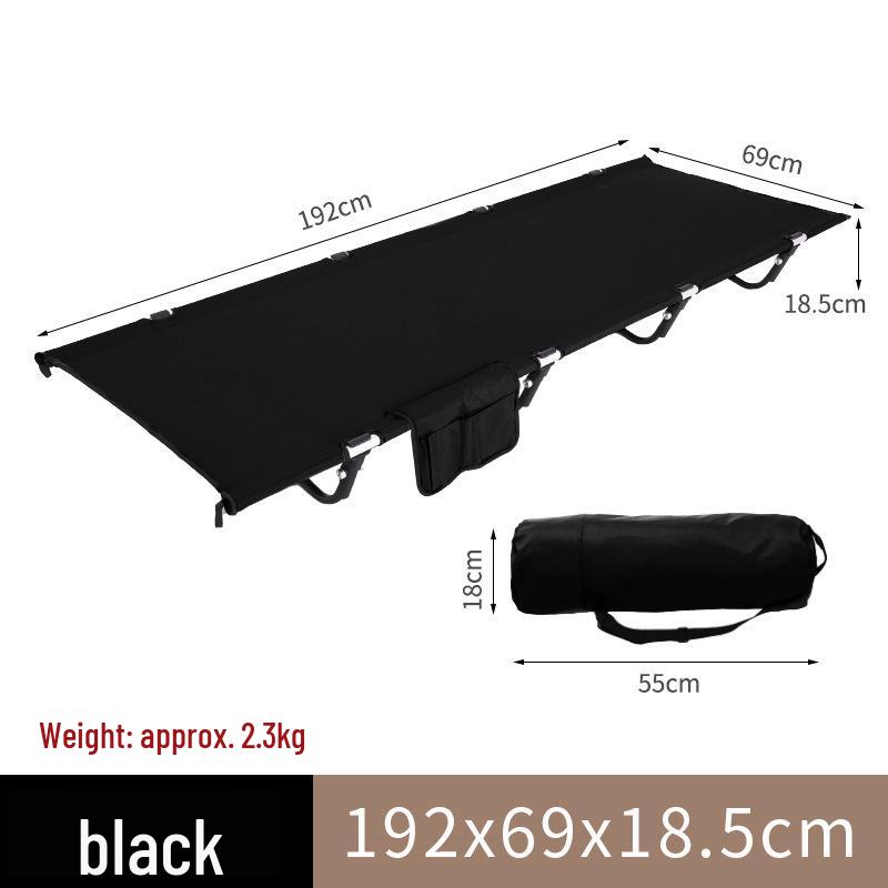 Lightweight Portable Military Camping Cot - Aluminum Folding Bed for Outdoor Use