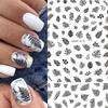 1 Sheet 3D Adhesive Nail Sticker Geometric Patterns Flowers Butterfly Decal for Nail Art Decoration