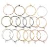 50pcs 20-40mm KC Gold Silver Color Hoops Earrings Big Circle Ear Hoops Earrings Wires For DIY Jewelry Making Supplies
