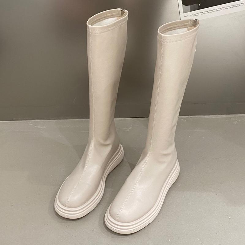 Fashion Flats Women Knee High Boots Designer Cozy Winter Shoes Fashion Dress New High Boots Woman 2025 Goth Chelsea Botas Ladies Shoes