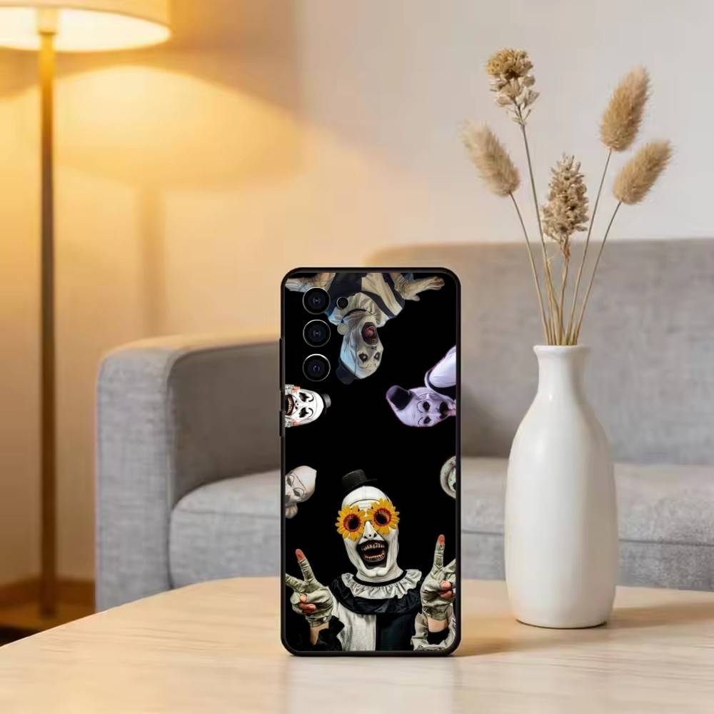 T-Terrifier H-Horror C-Clown Phone Case For Samsung S25,S24,S21,S22,S23,S30,Ultra,S20,Plus,Fe,Soft Silicone Black Cover