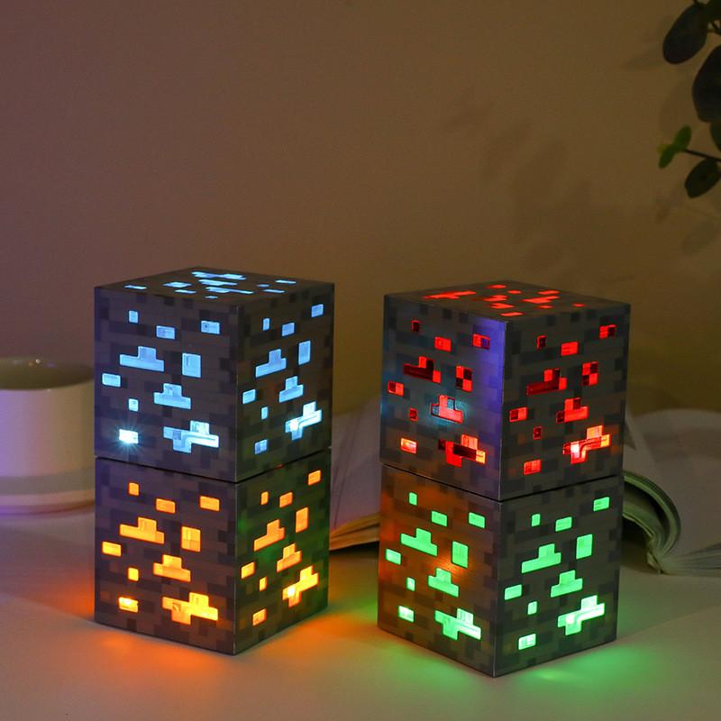 Night Light Minecraft Bottle Bee Salamander Creeper Building Block Lamp Gift