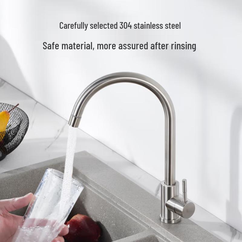 Hudjinggong SUS304 Deck-Mounted Basin Faucet