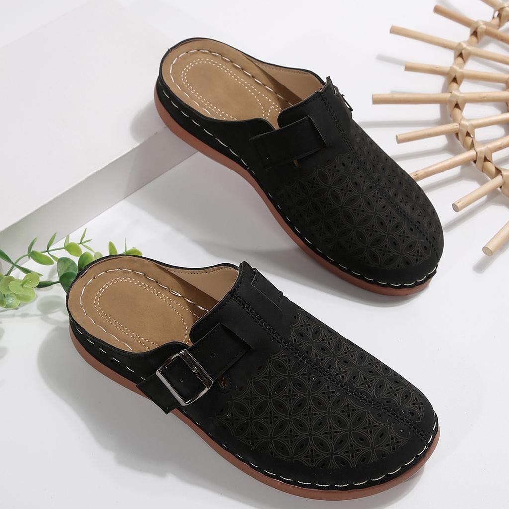 Summer new bag head thick-soled slippers large size casual bag head empty thick-soled slippers