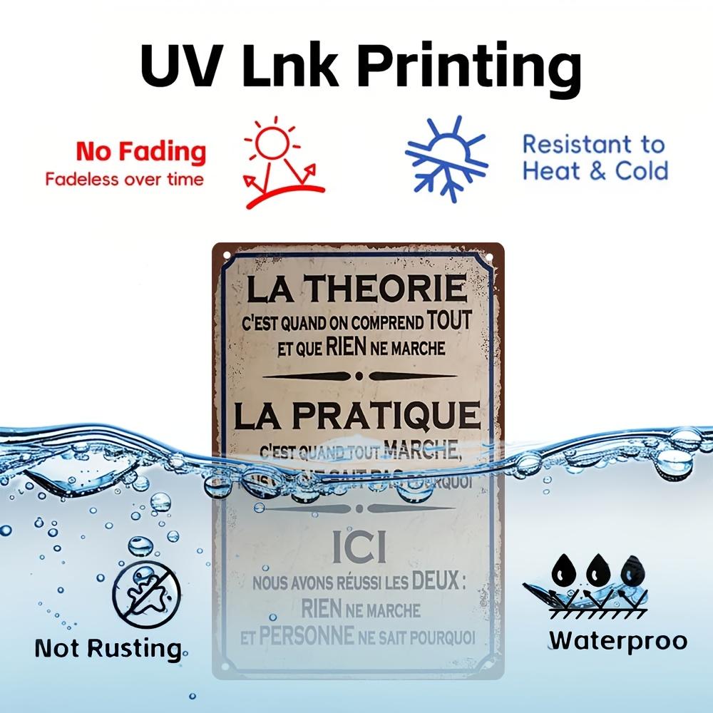 Vintage French Theory Metal Sign - Humorous & Informative, Waterproof Iron Wall Art with Rustic Design for Home, Bar, Cafe - Ide