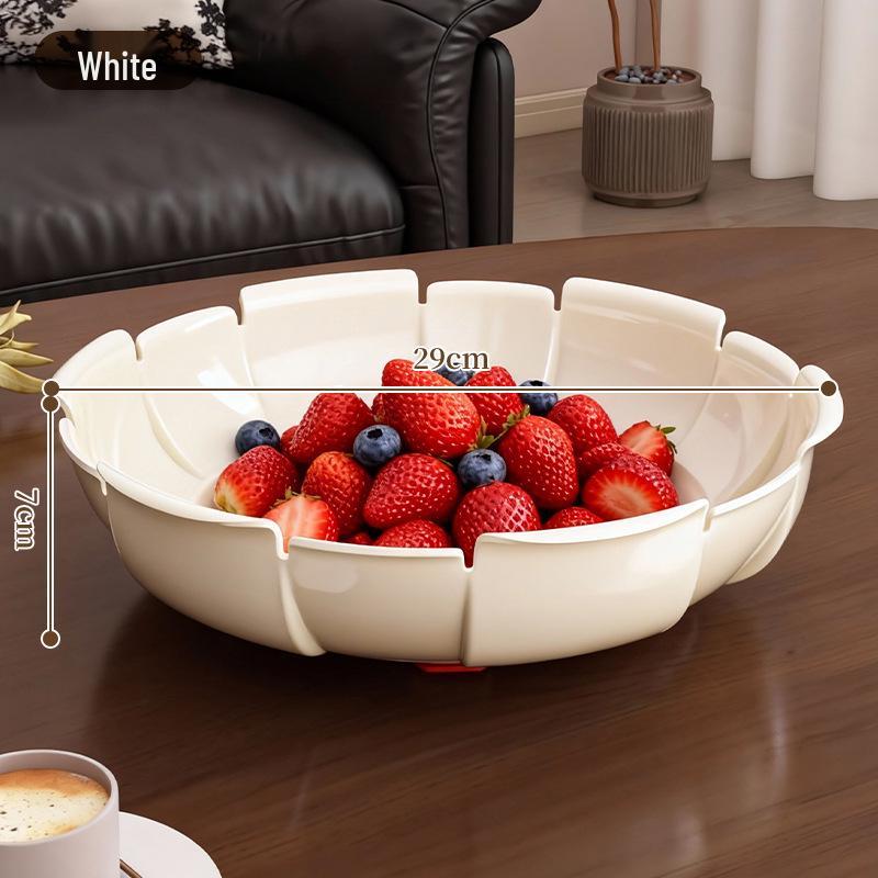 High Transparency Thickened Fruit and Nut Display Plate for Living Room