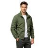 Men's Casual Stand Collar Jacket Lightweight Loose Fit Outerwear for Spring and Fall