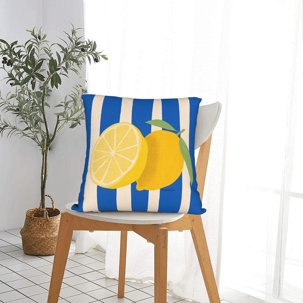 Lemon Pillow Case Custom Pillow Cover For Living Room Chair Morden Pillowcases
