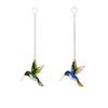Hummingbird Sun Catcher Stained Glass Hummingbird Suncatcher Colorful Bird Hanging Decoration for Windows Garden Yard Outdoor