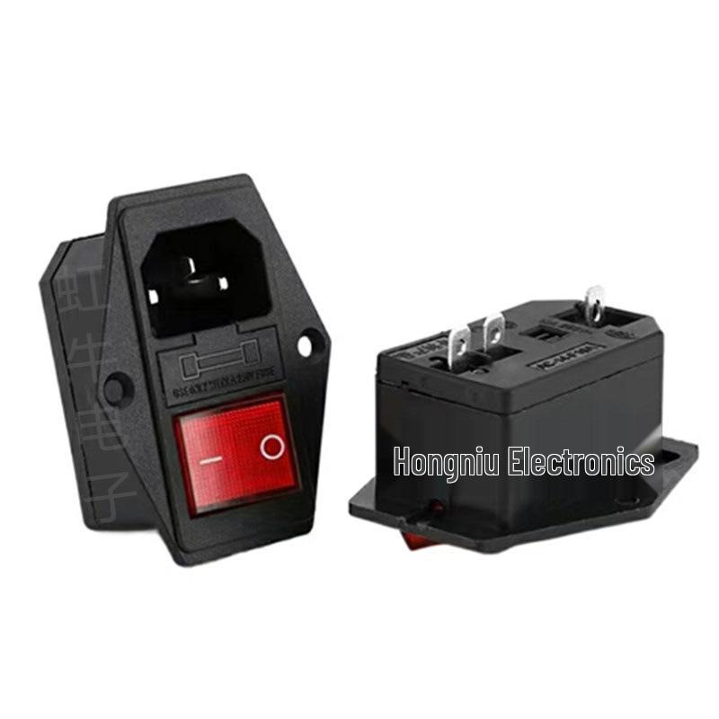 AC-304 Integrated Snap-In C13 Power Socket with Switch and Screw Hole Fixing