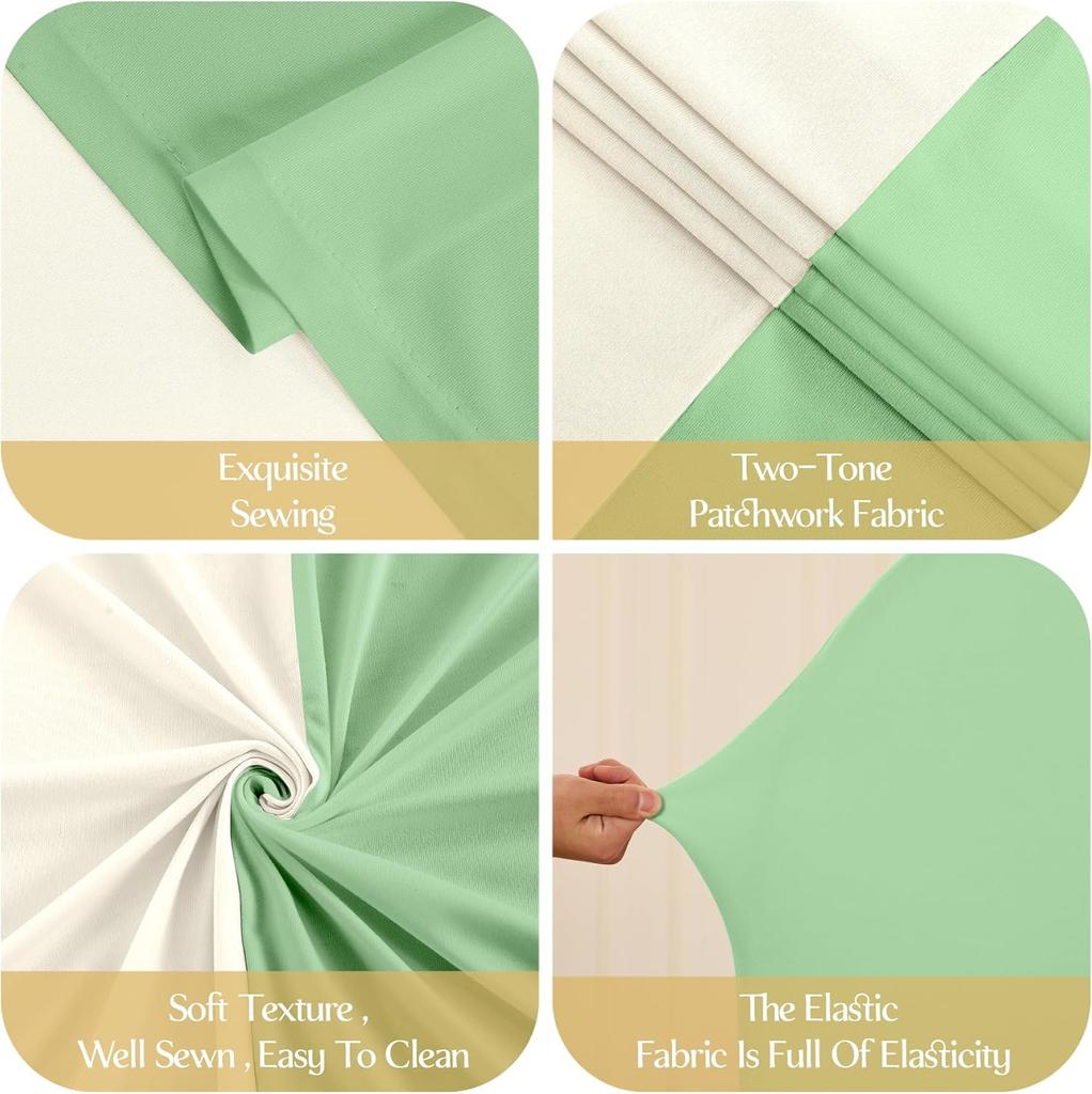 Wedding Arch Backdrop Cover Spandex Fitted Round Top Chiara Arches Backdrop Cover for Birthday Party Ceremony Banquet Decoration