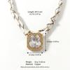 Simple Double-Rope Knotted Petite Zircon Pendant Necklace
