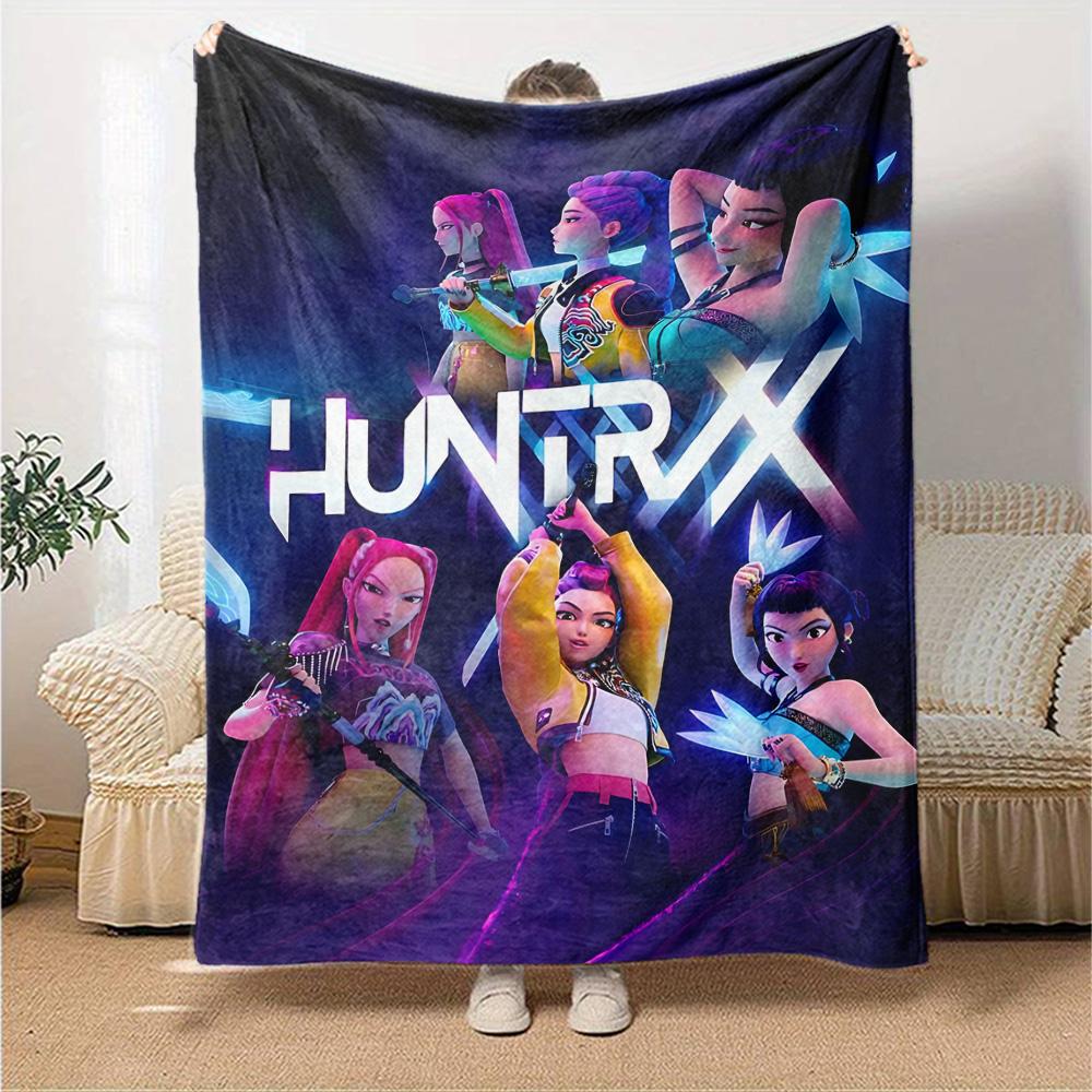 Huntrax Future Fashion Icons Flannel Blanket Super Soft Warm Cozy Blanket For Sofa Bed Office Travel Allseason Home Decor Gift