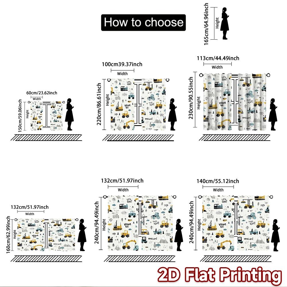 1pc 2D flat Photography Backdrop Photography Banner Cute Construction Vehicles 100% Polyester Family Party for Holiday