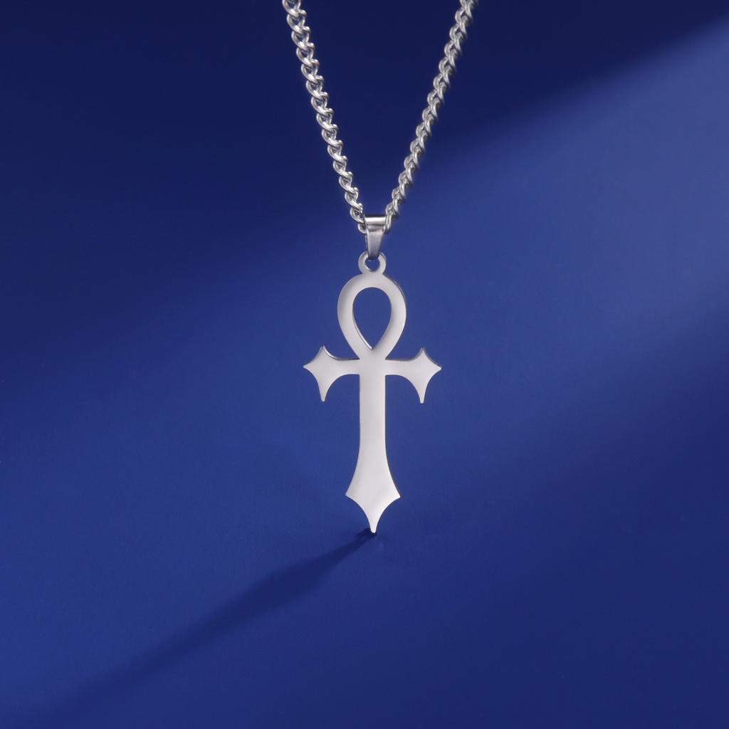 Vintage Templar Cross Pendant Necklace for Men Fashion Charming Religious Amulet Jewelry Accessories